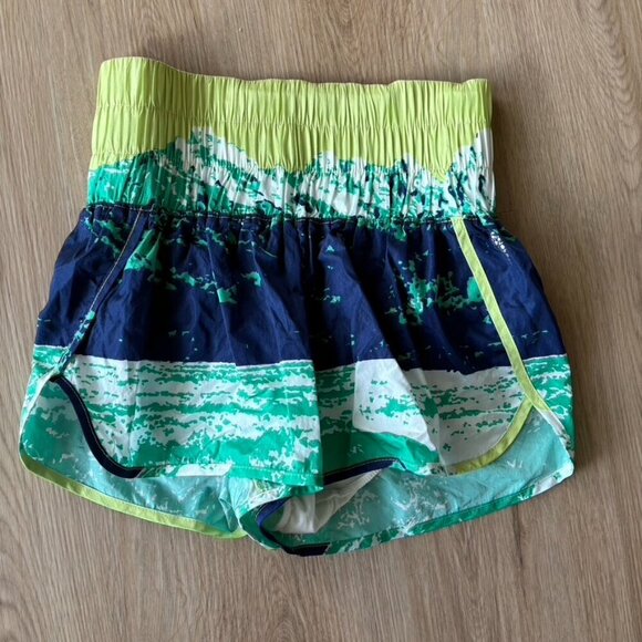 Free People Movement The Way Home Shorts Small  Athletic Comfy Green Blue - Picture 1 of 8